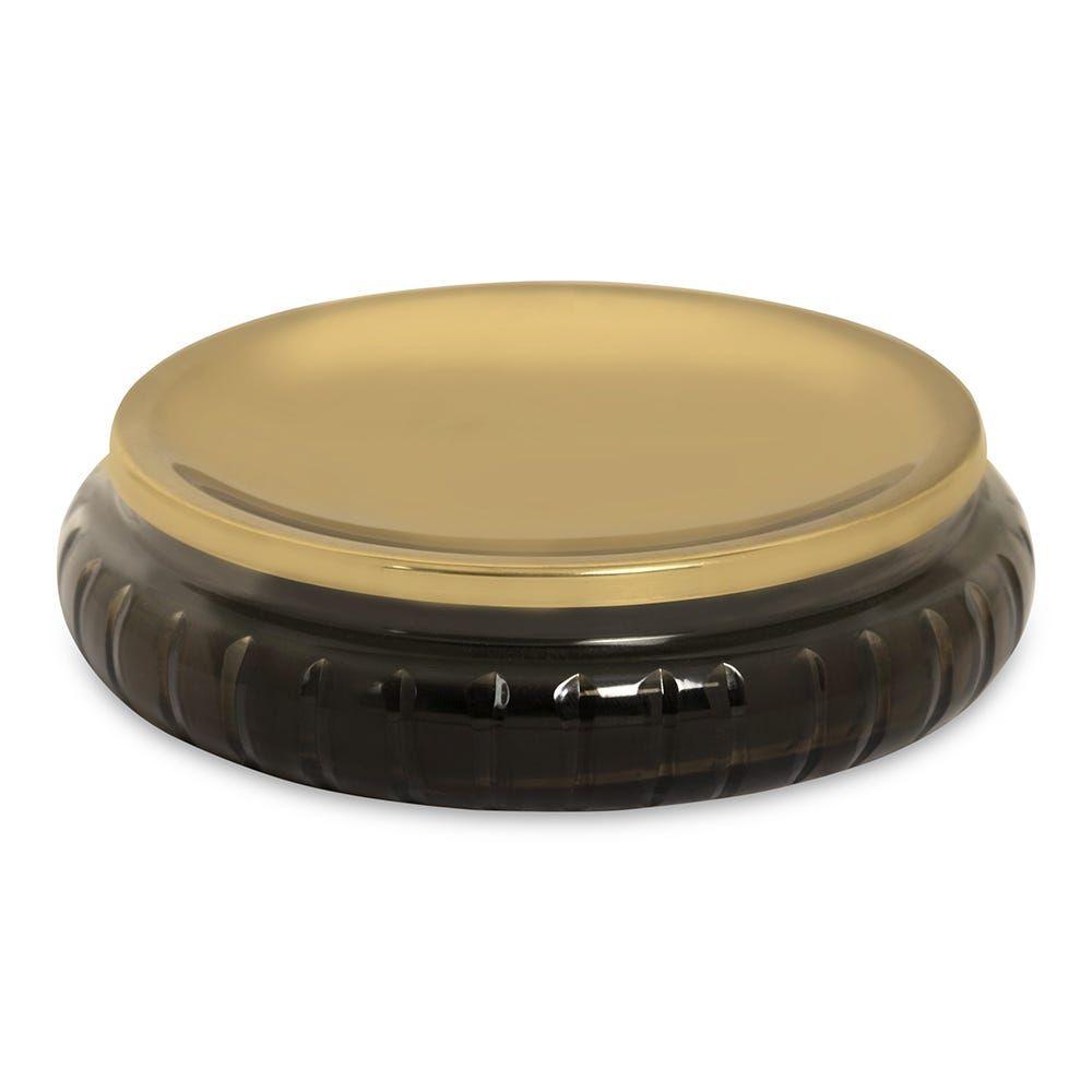 Jenn Soap Dish, Black & Gold - 13X3.5 Cm