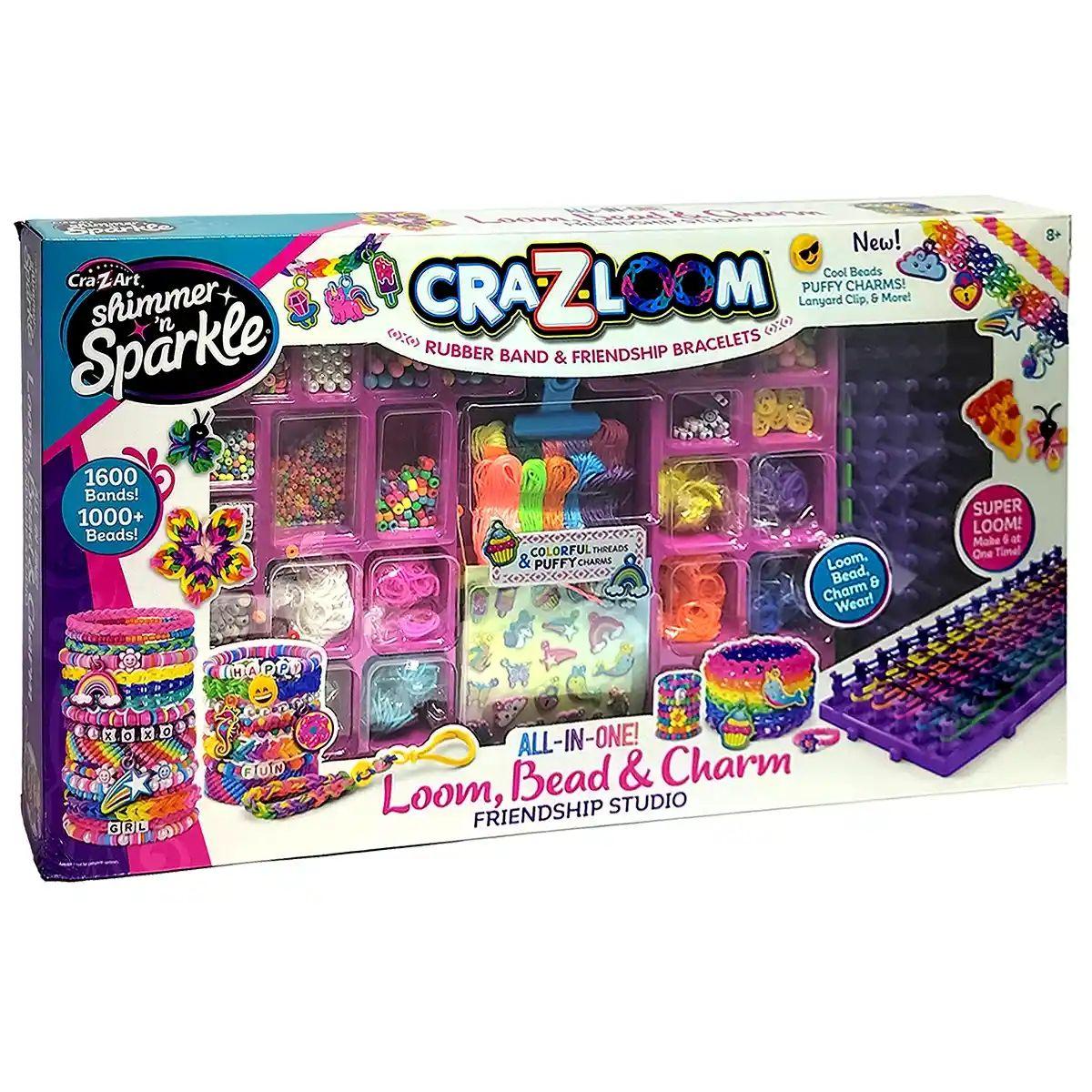 Cra-Z-Loom All-In-One Loom, Bead And Charm Friendship Studio Diy Bracelet Kit