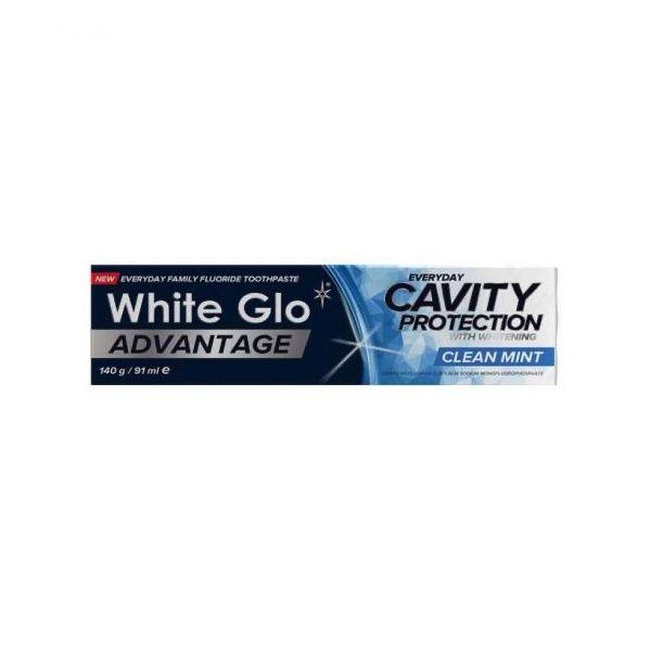 White Glo Advantage Whitening Clean Mint Toothpaste 140Gm