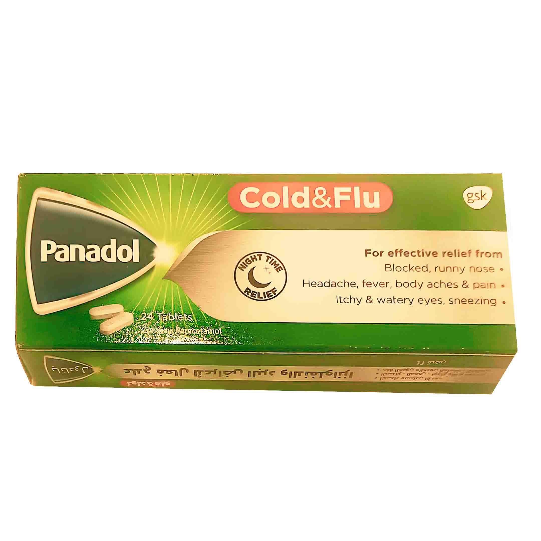 Panadol Cold And Flu 24 Tablets Green