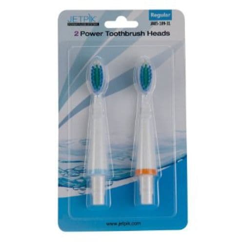 Jetpik Power Tooth Brush Tip Whitening Use (2) Pack Tooth Kit  2 PC