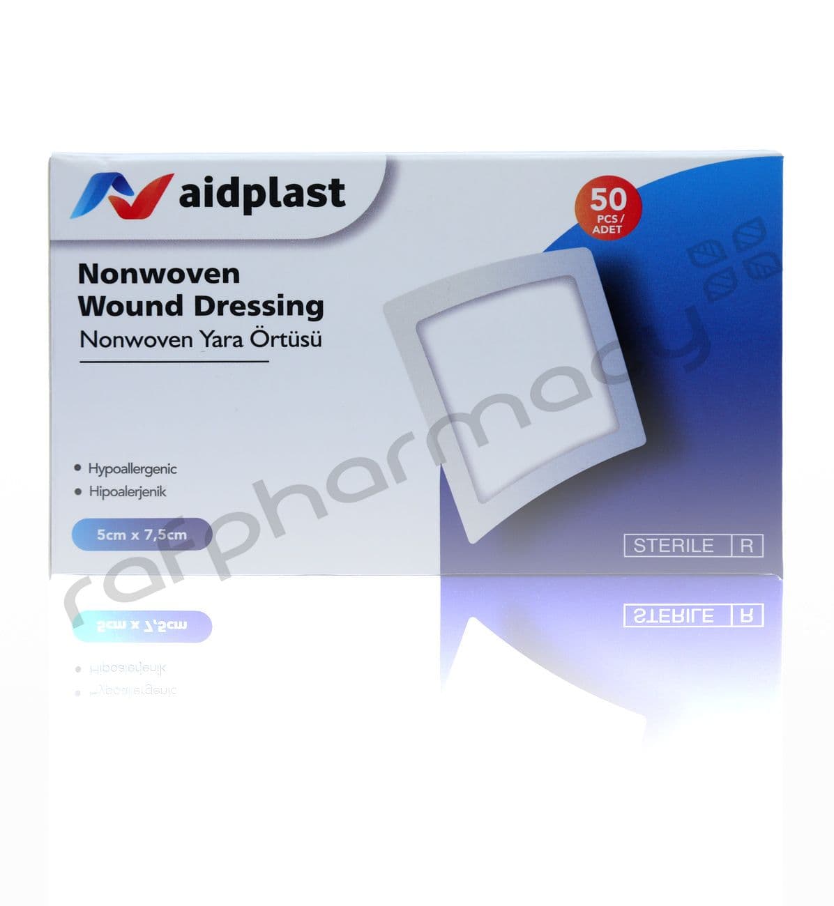 Aidplast Sterile Nonwoven Wound Dressing Plaster (5 x 7.5 cm, 50's, V607) (#21183)