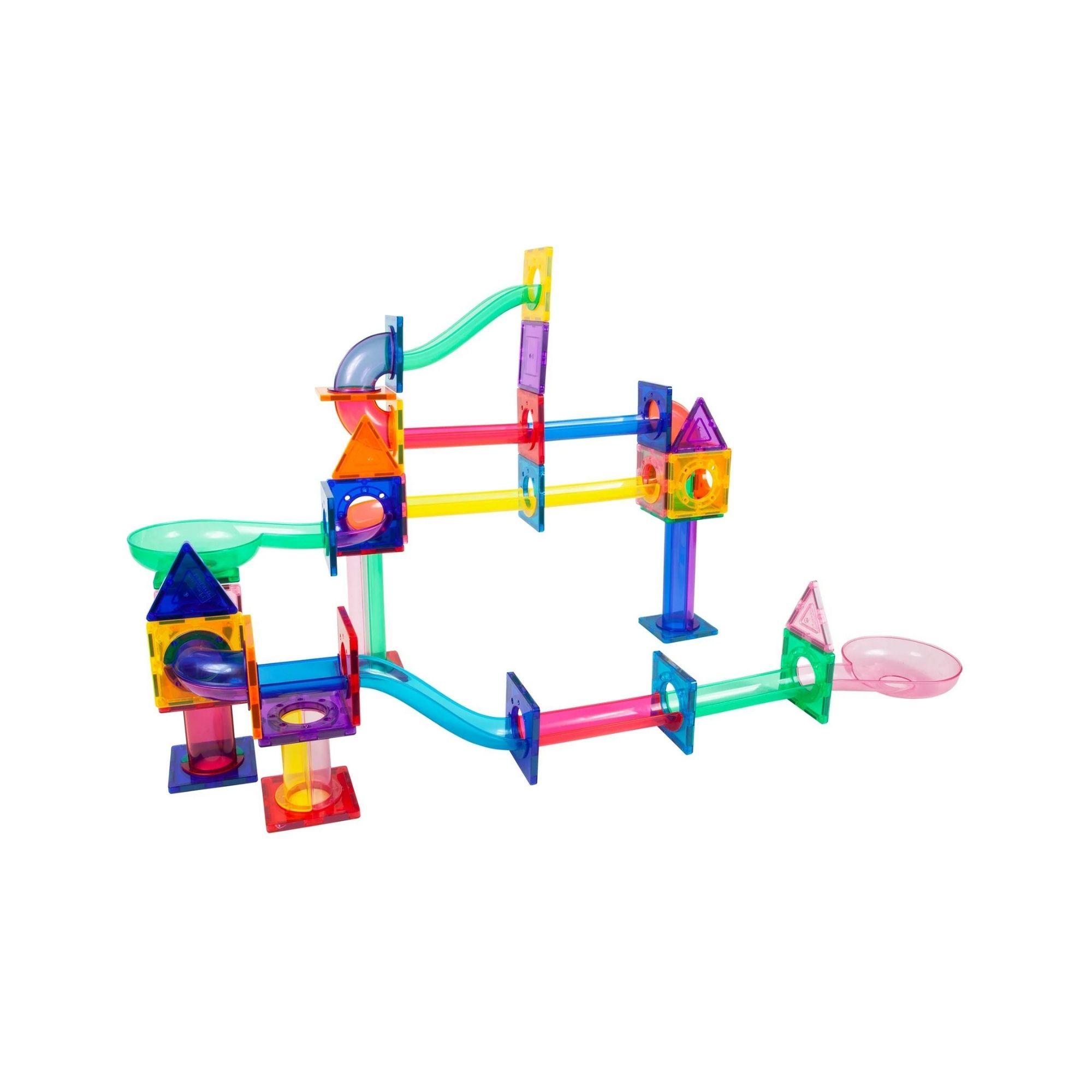 Picassotiles Marble Run Magnetic Building Blocks Set (71 Pieces)