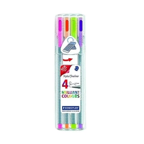 Staedtler Triplus Fineliner Pen Multicolour Pack Of 4