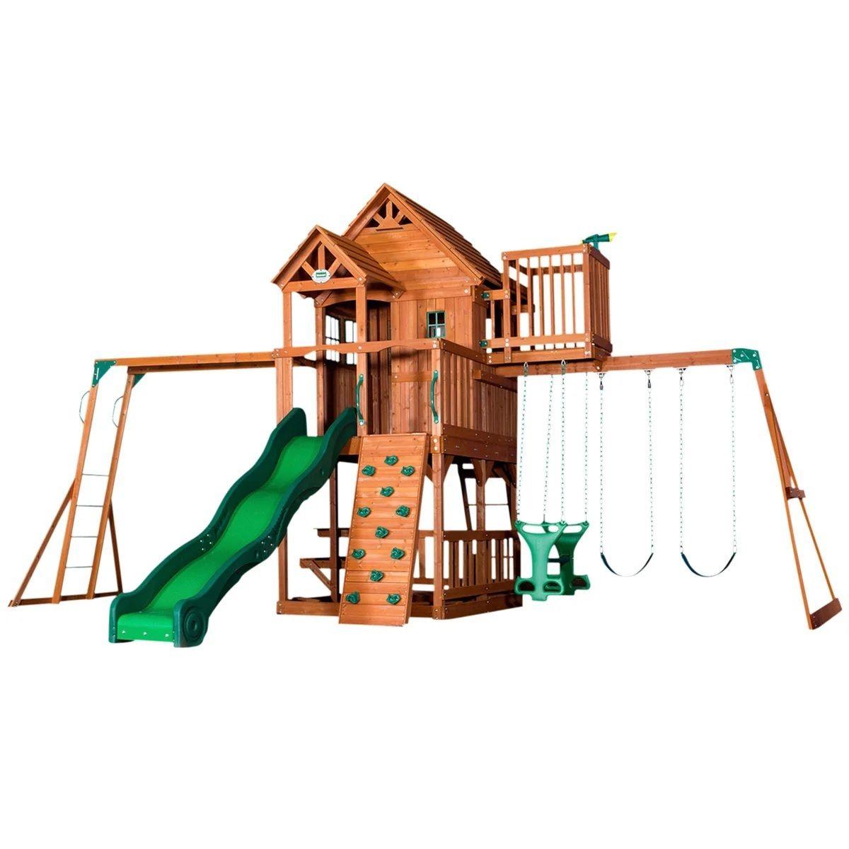 Backyard Discovery Skyfort ll Swing Set - 689cm x 508cm x 378cm (L x W x H) (Note: Please call Toysaloona to check the item availability)