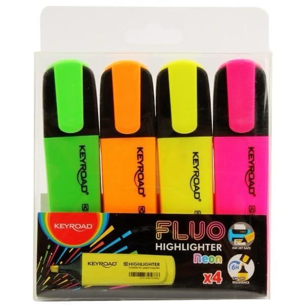 Keyroad Fluo Neon Highlighter Set
