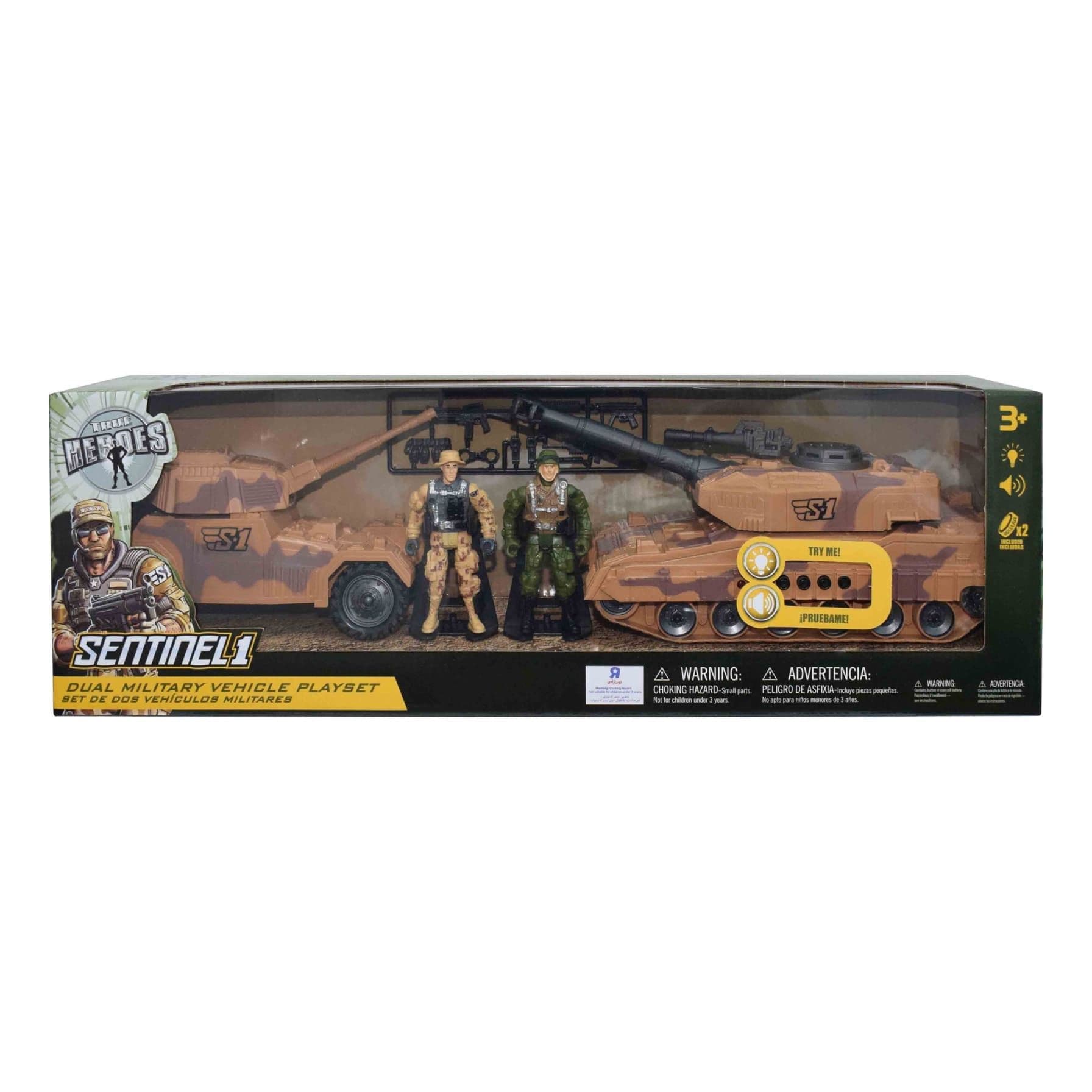 True Heroes Sentinel 1 Dual Military Vehicle Playset Styles May Vary 3+ Years