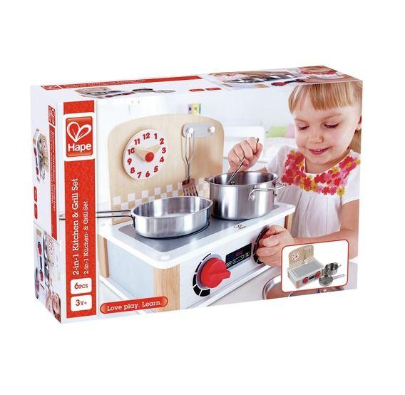 Hape 2-In-1 Kitchen & Grill Set