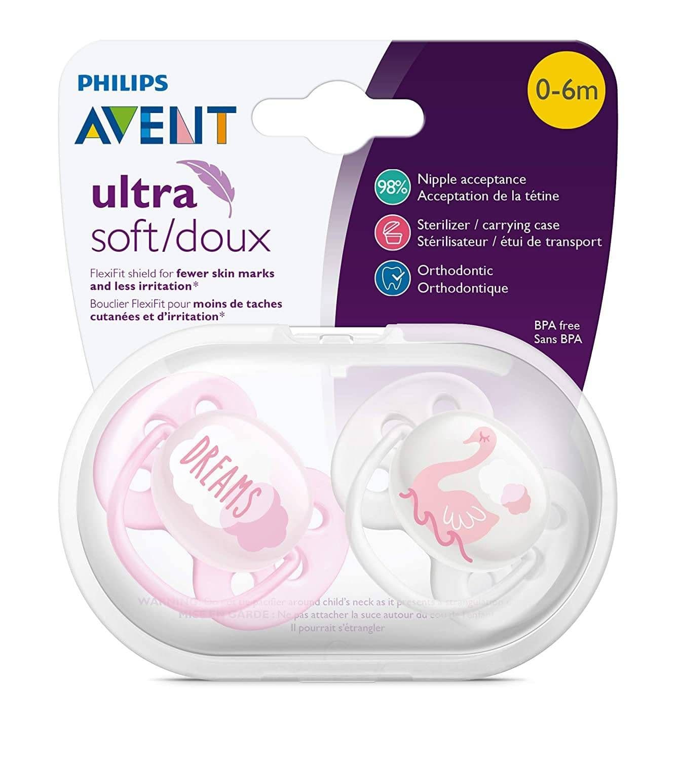 Avent Ultra Soft Soother Flex Fit Dream Swan 0-6M