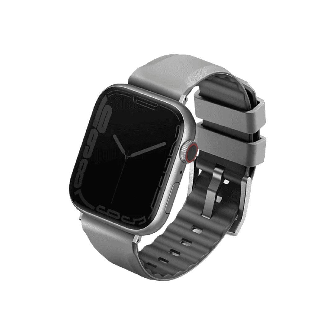 Uniq Linus Airosoft Silicone Applewatch Strap 41Mm 40Mm 38Mm Chalk Grey