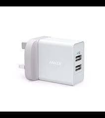 Anker 24W 2-Port Usb Full Speed Charger White - A2021
