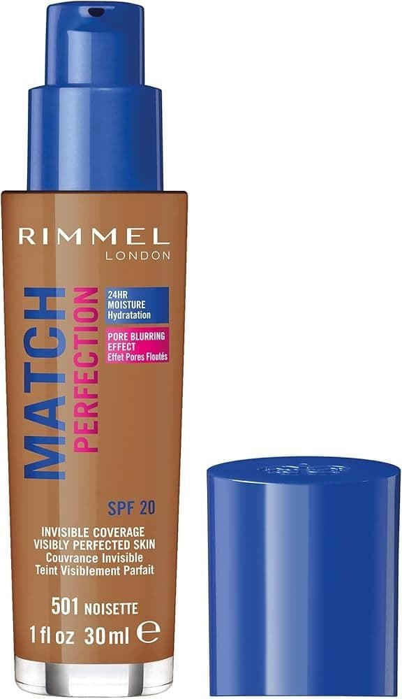 Rimmel London Match Perfection Foundation 501 Noisette 30 Ml