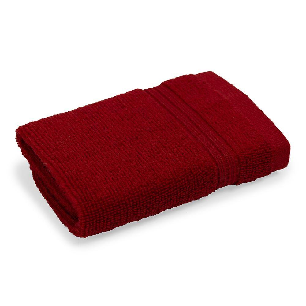 Just Home Face Towel, Red - 350 Gsm, 30X30 Cm