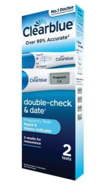 Clearblue Double-Check & Date Weeks Indicator Pregnancy Tests 2 Tests