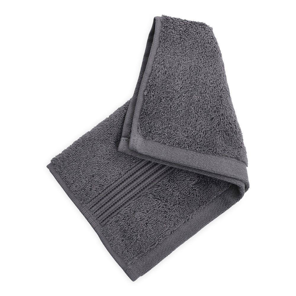 Sascha Face Towel, Stone Grey - 30X30 Cm