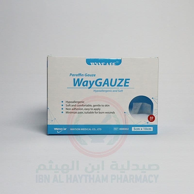 Waycare Paraffin Gauze 5X10 1'S