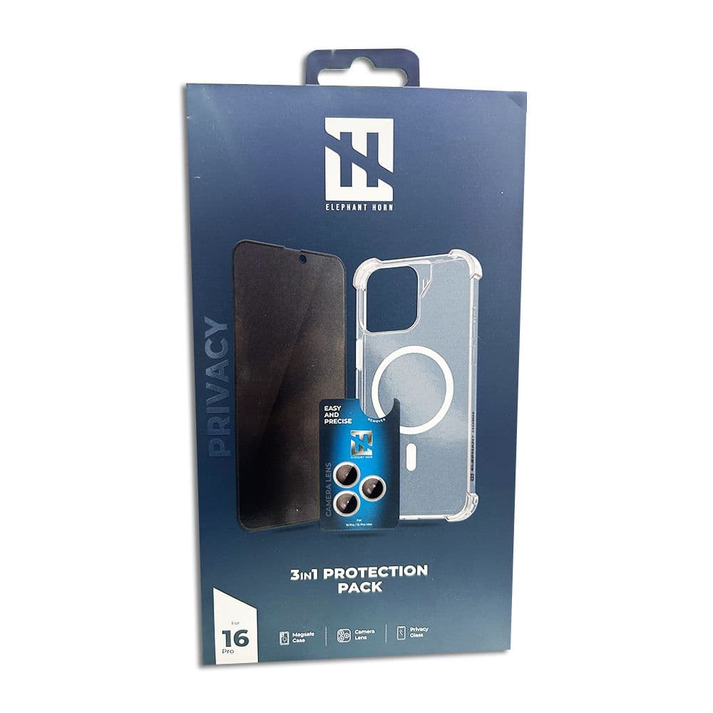 Elephant Horn 3 In 1 Protection Pack Privacy For Iphone 16 Pro