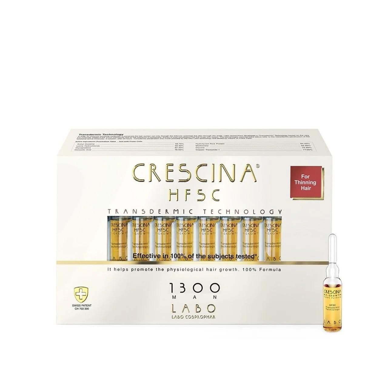 Labo Crescina Hfsc 1300 Hair Growth Man (20 X 3.5Ml) No.12696 (Buy 1 Get 1 Free)