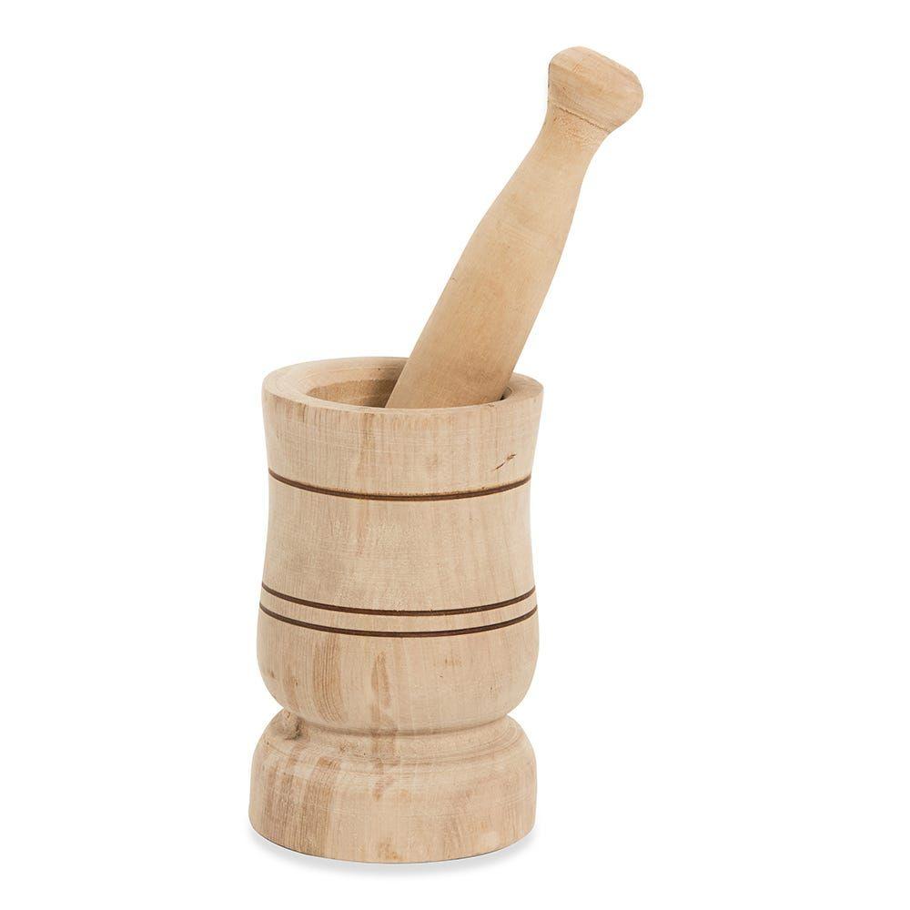 Vast Wooden Mortar and Pestle, Natural