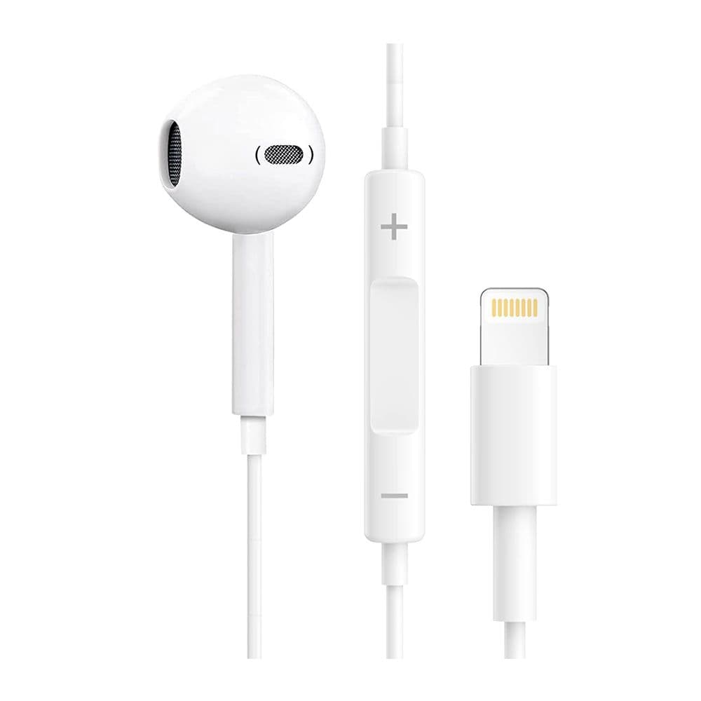 Hoco Dm9 Wired Earphones For Lightning Single White