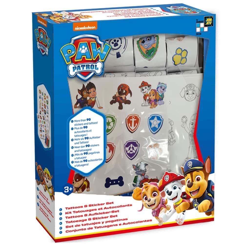 Paw Patrol Tattoos & Stickers Set