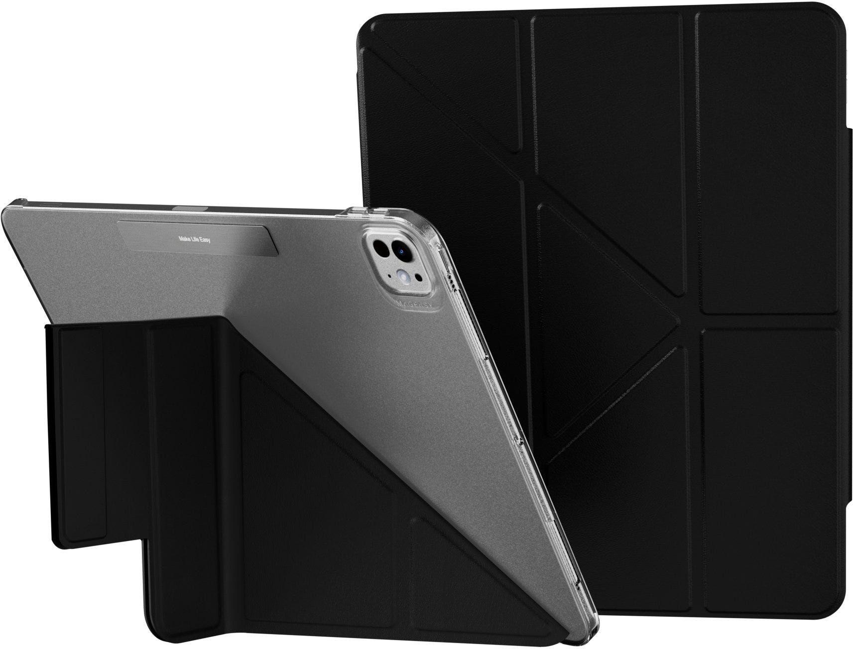 Mageasy Facet Folding Folio Case For Ipad Pro 11"M4, Stain-Resistant- Black