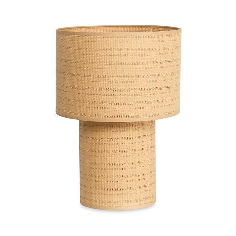 Glow Ceramic Lamp With Shade, Natural - 26X39 Cm