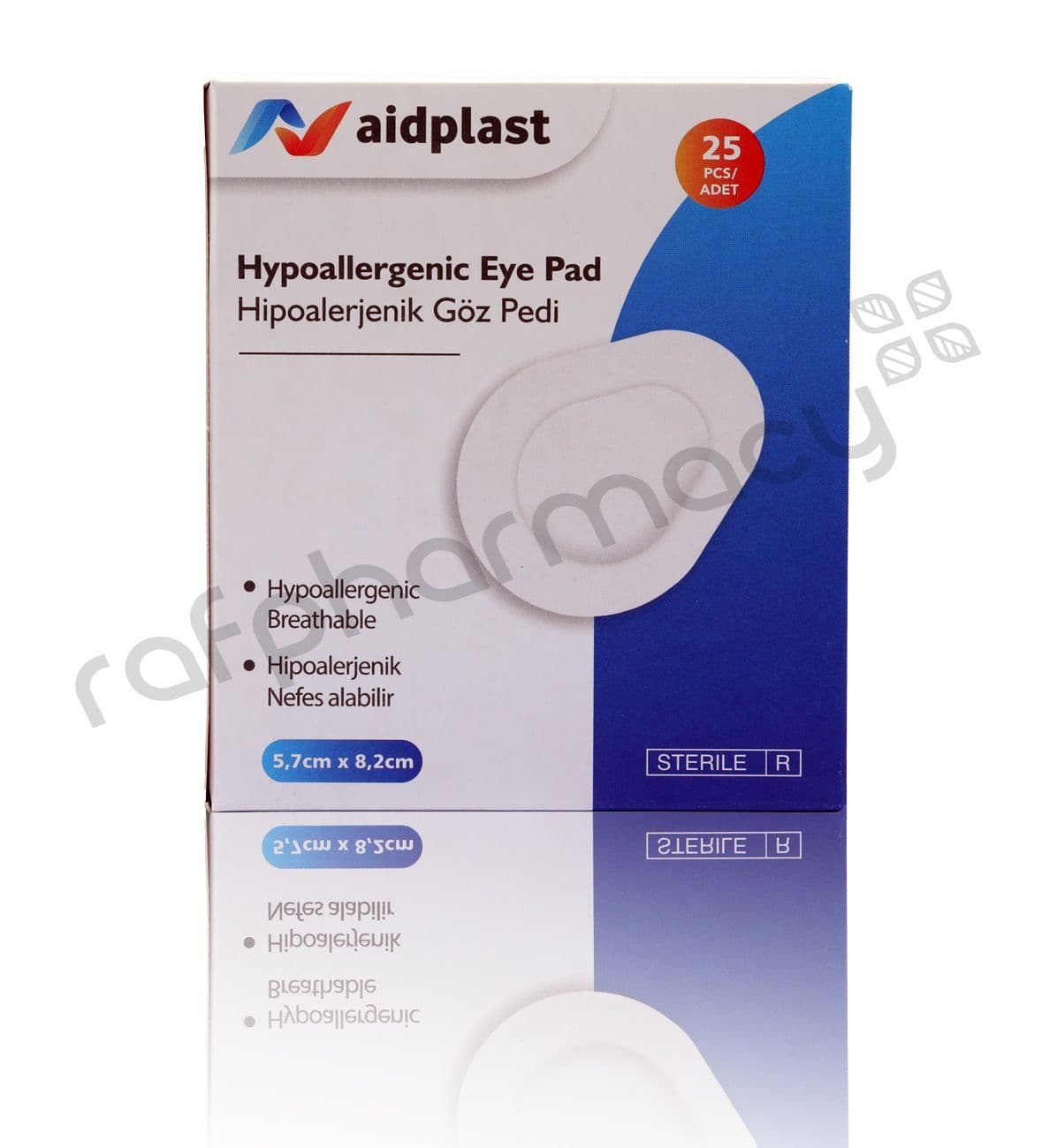 Aidplast Sterile Hypoallergenic Eye Pad (5.7cm x 8.2cm) (#V6825, #20895)