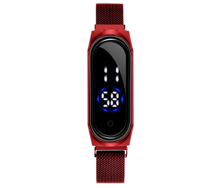 Jongo New Trend Digital Wrist Watch JA157-6 Touch Screen with Magnetic Mesh Belt -Red