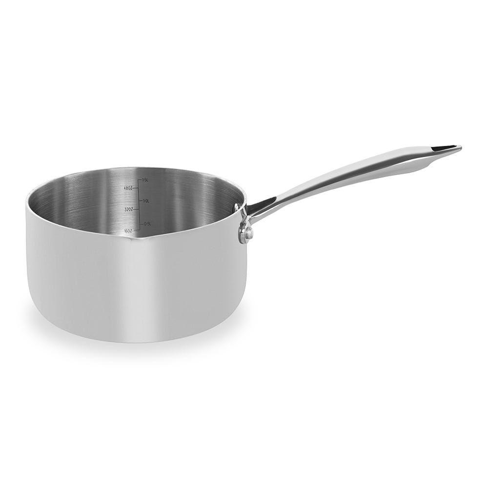 Oli Triply Milk Pan without Lid, Silver - 16 cm