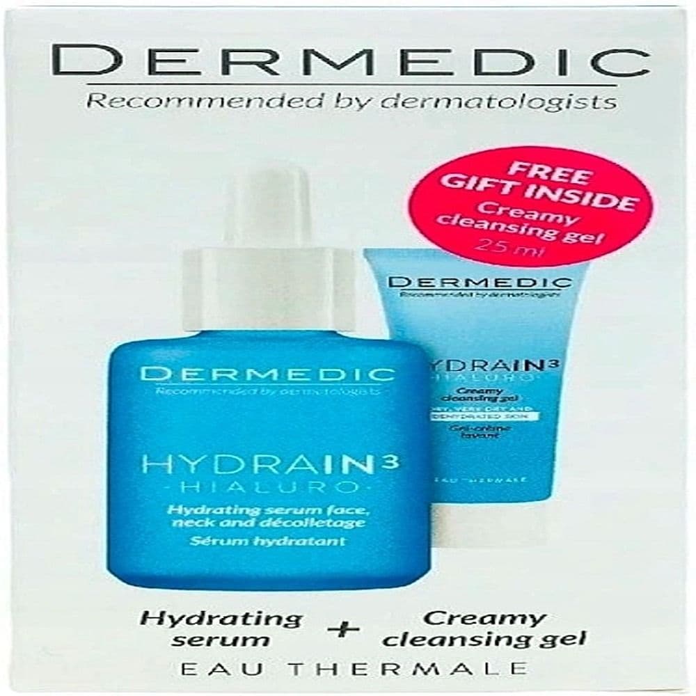 Dermedic Hydrain 3 Hydrating Serum + Creamy Cleansing Gel