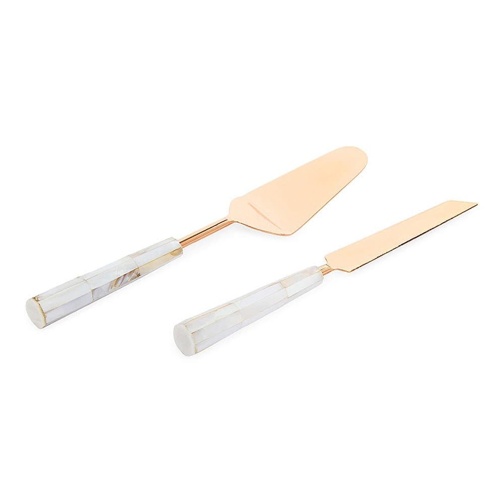 Amara Cake Lifter & Knife, Rose Gold