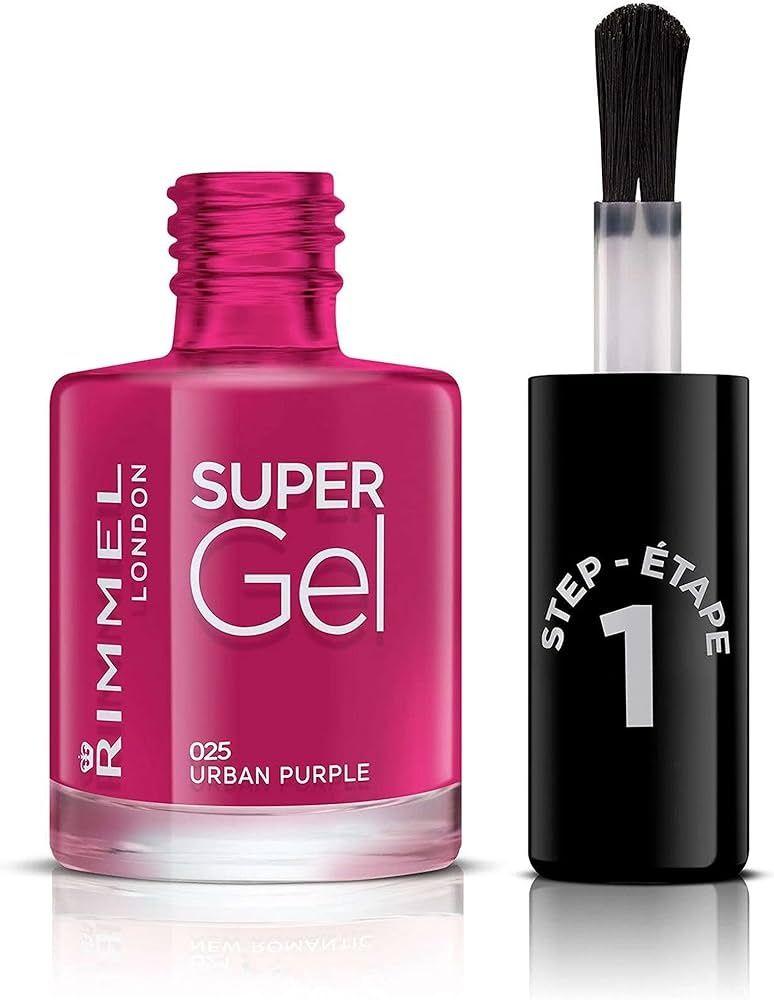 Rimmel London Super Gel Nail Polish 025 Urban Purple 12 Ml