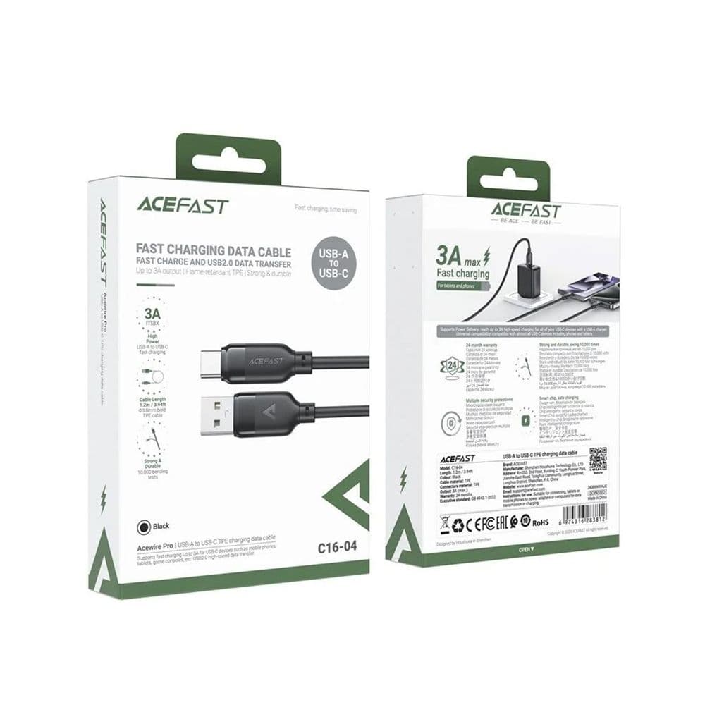 Acefast C16-04 Usb-A To Usb-C 1.2M