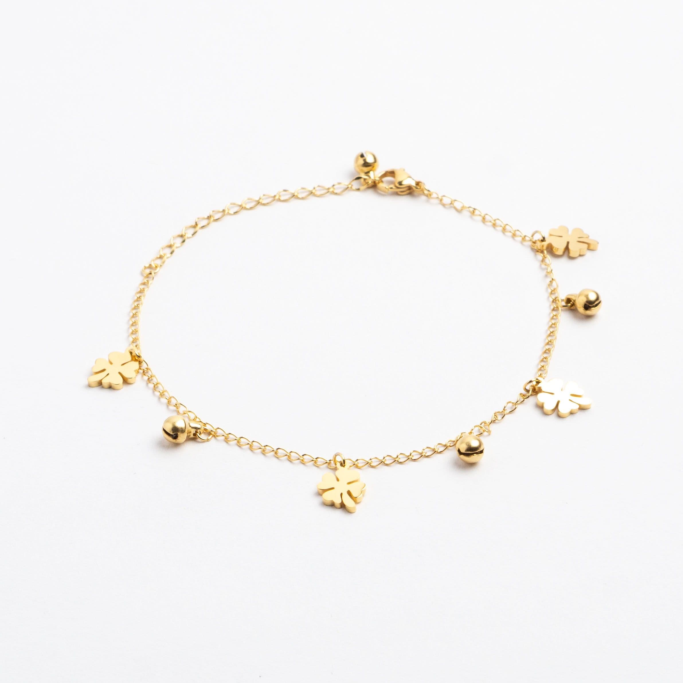 Lucky Leaf Gold Anklet