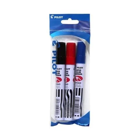 Pilot Marker Super Color Permanent 3 Colors 3Pcs