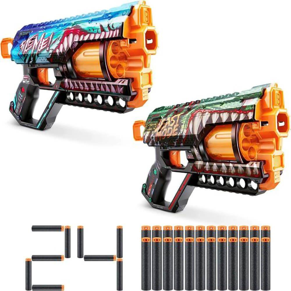 X-Shot Skins Griefer Blasters With 24 Darts (Pack Of 2, Designs May Vary)