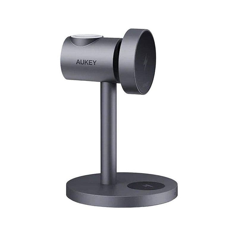Aukey Lc-Mc311-Gy Gray 3-In-1 Wireless Fast Charger