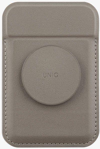 Uniq Flixa Magnetic Card Holder And Pop-Out Grip-Stand - Flint Grey (Grey)