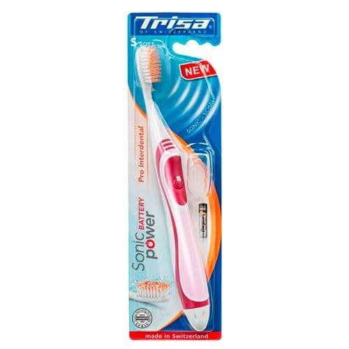 Trisa Sonicpower Soft Tb Battery Pro Interdental Electric Toothbrush  1 PC