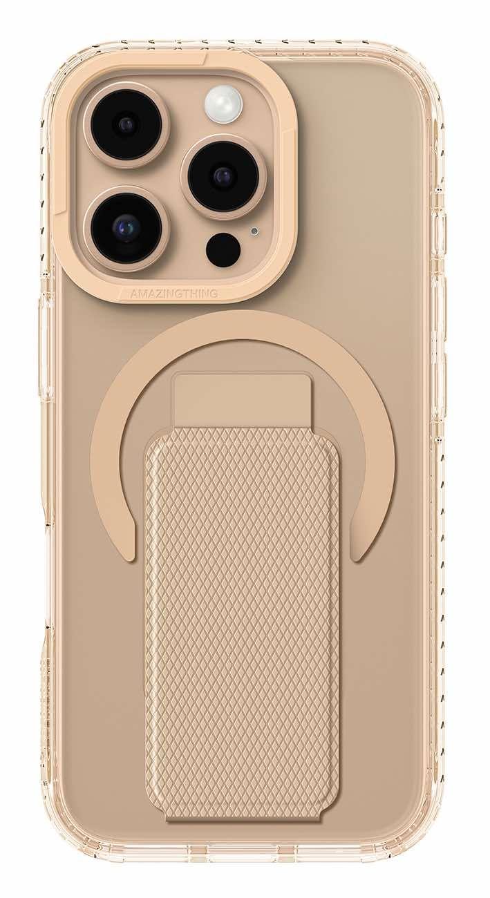 Amazingthing Titan Pro Case For Iphone 16 Pro / Support Magsafe / With Grip & Stand / Rose Gold