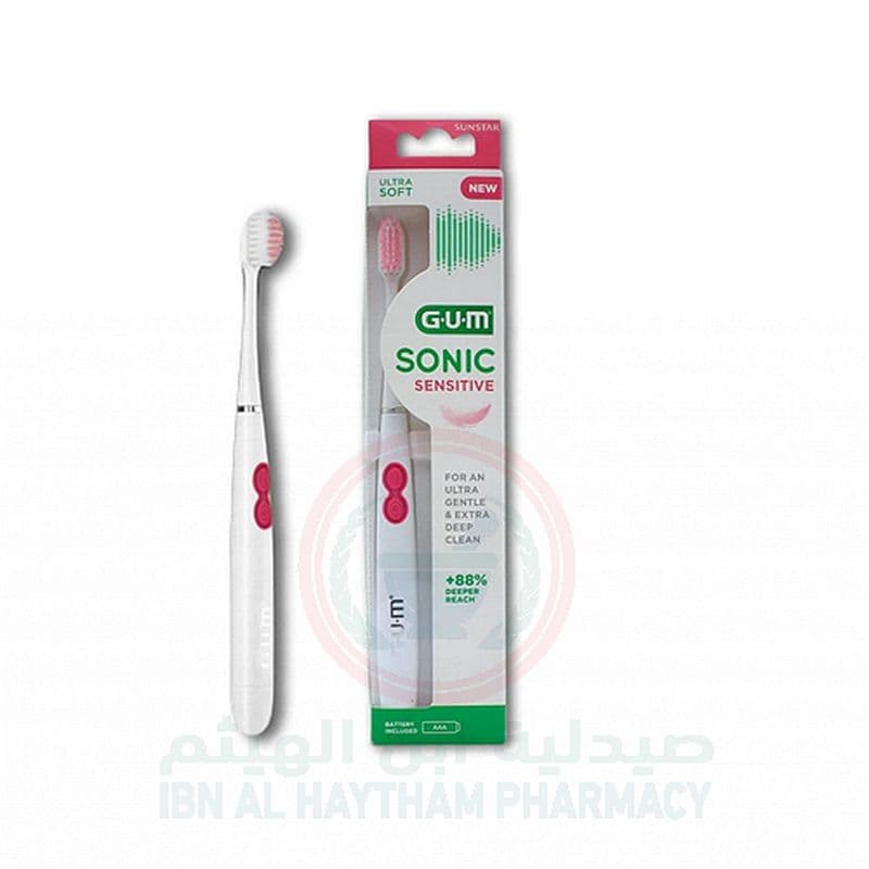 Gum Sonic Sensitive Toothbrush Compact Ultrasoft Battery-4101