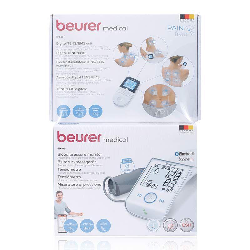 Beurer Bm85 Upper Arm Bluetooth Bp Monitor + Em49 Tens/Ems Unit