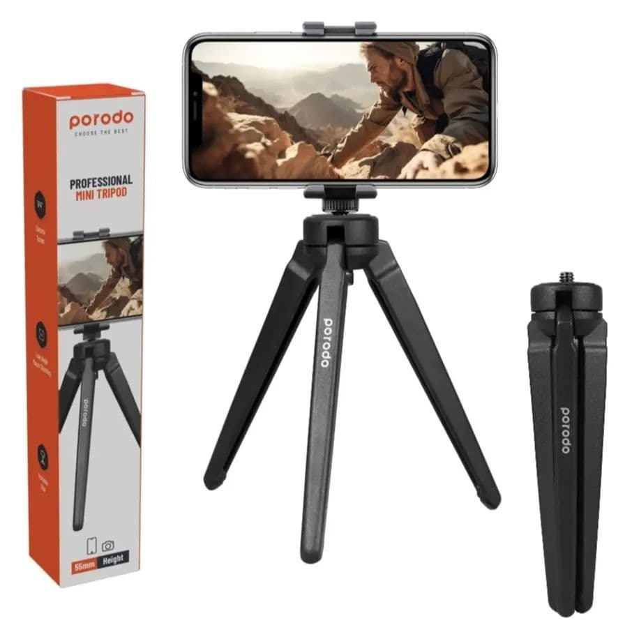 Porodo 2930 - Professional Mini Tripod 55 Mm Height