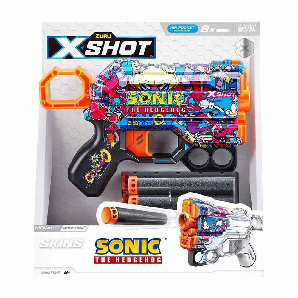 X-Short Sonic The Hedgehog Skins Menace Blaster With Darts (Assorted)