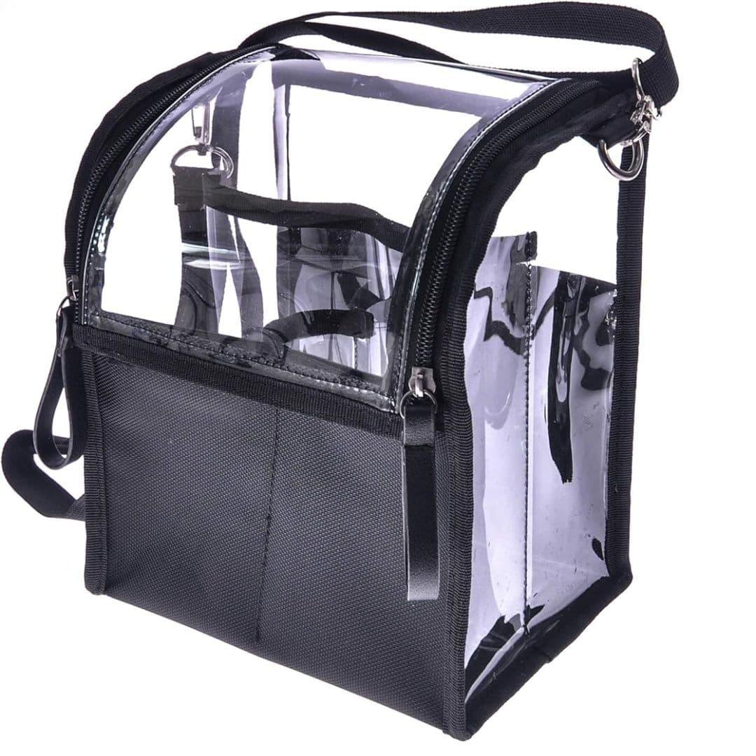 Small Black Acrylic Brush Organizer Bag