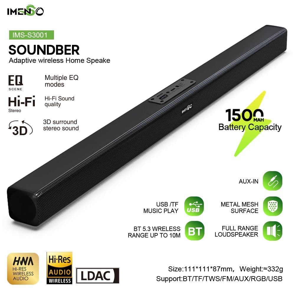 Imenso Soundbar Wireless Home Speaker S3001
