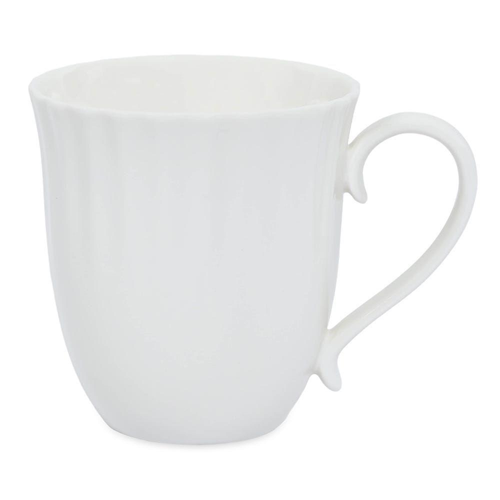 Onde Porcelain Mug, White - 350 Ml