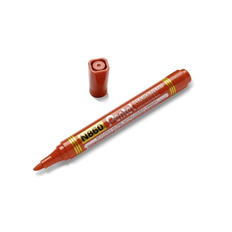 قلم ماركر أحمر داكن Pentel Permanent
