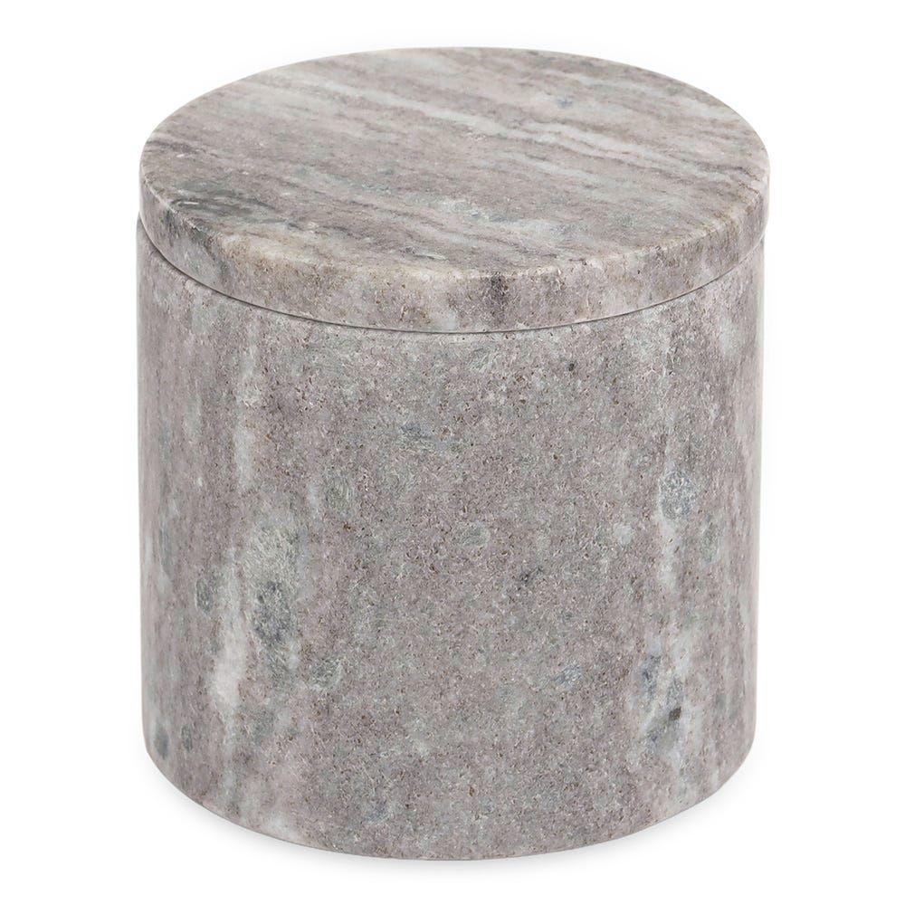 Haven Canister, Grey Marble - 10.2x10.2 cm